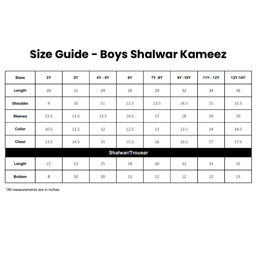 Black Kids Shalwar Kameez