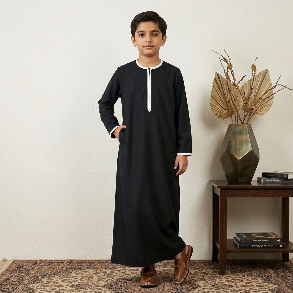 Onyx Black Kids Thobe