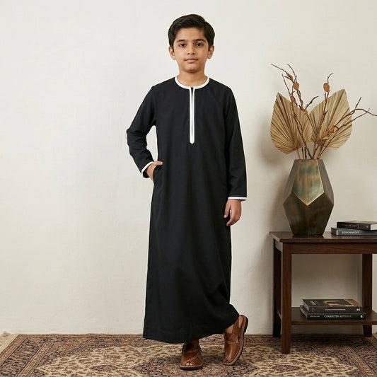 Onyx Black Kids Thobe