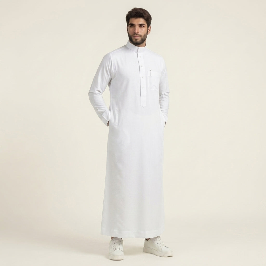 Classic White Men's Saudi Thobe