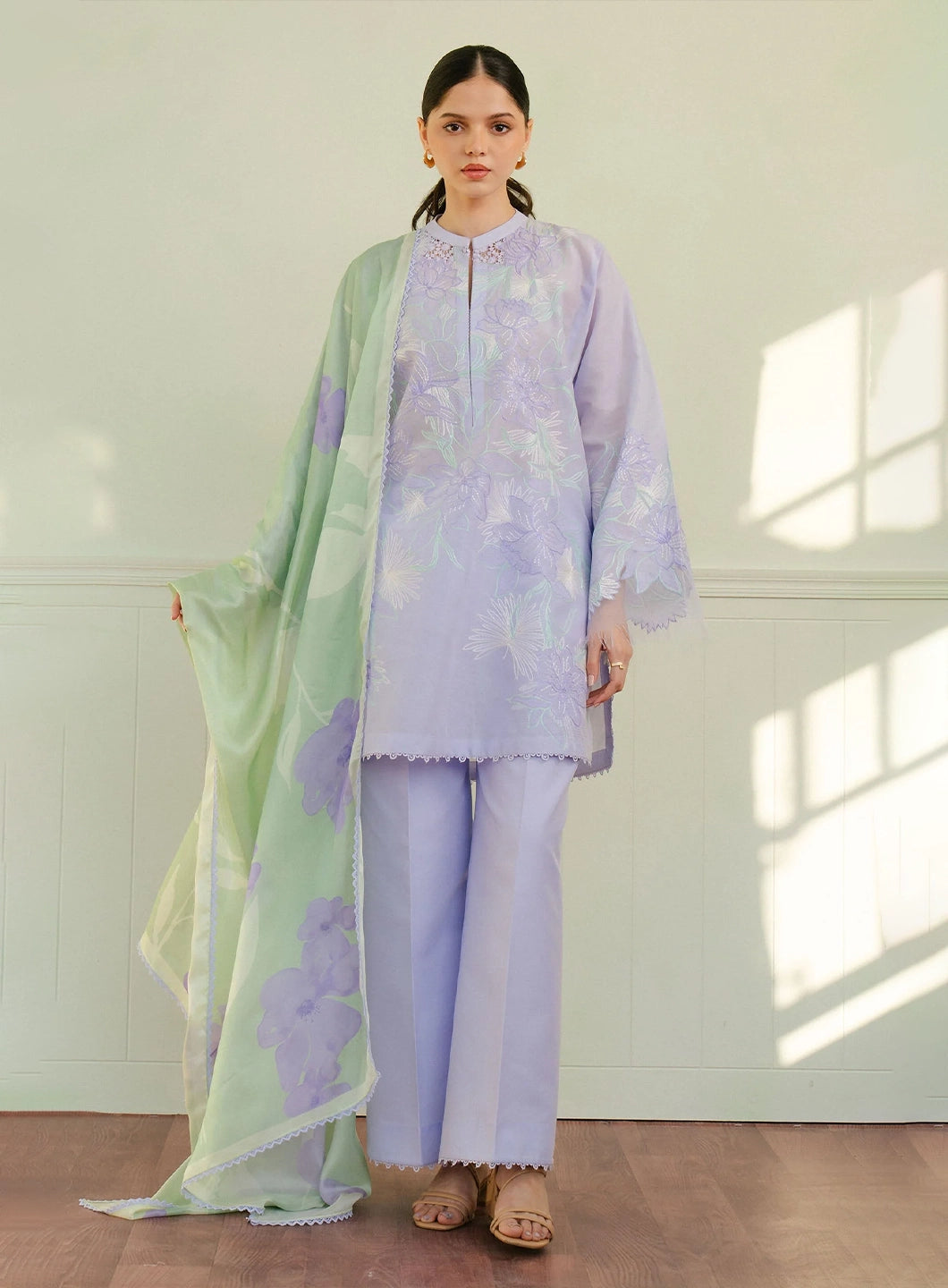 Eshal Lilac – 3PC Embroidered