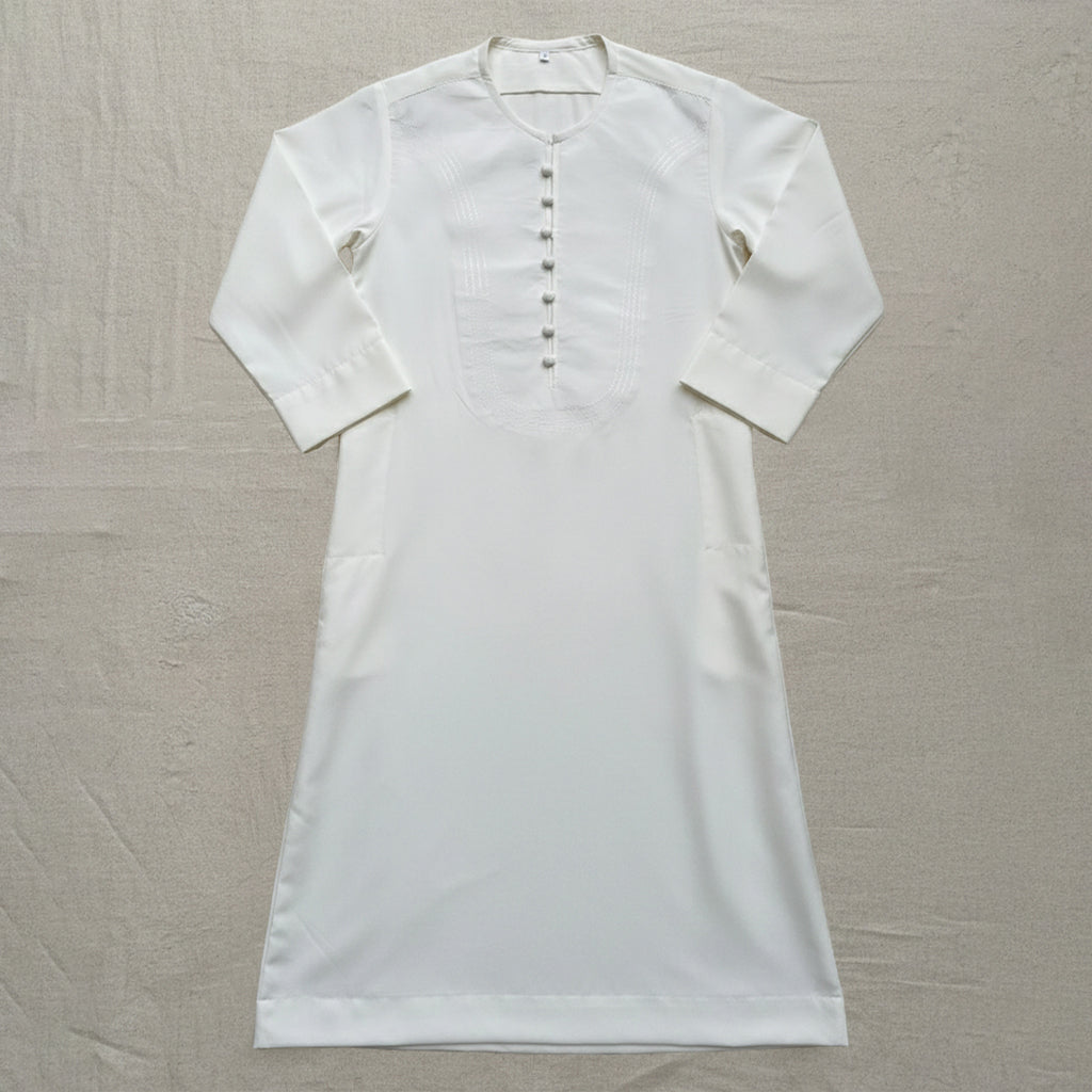 Kids White Designer Omani Thobe