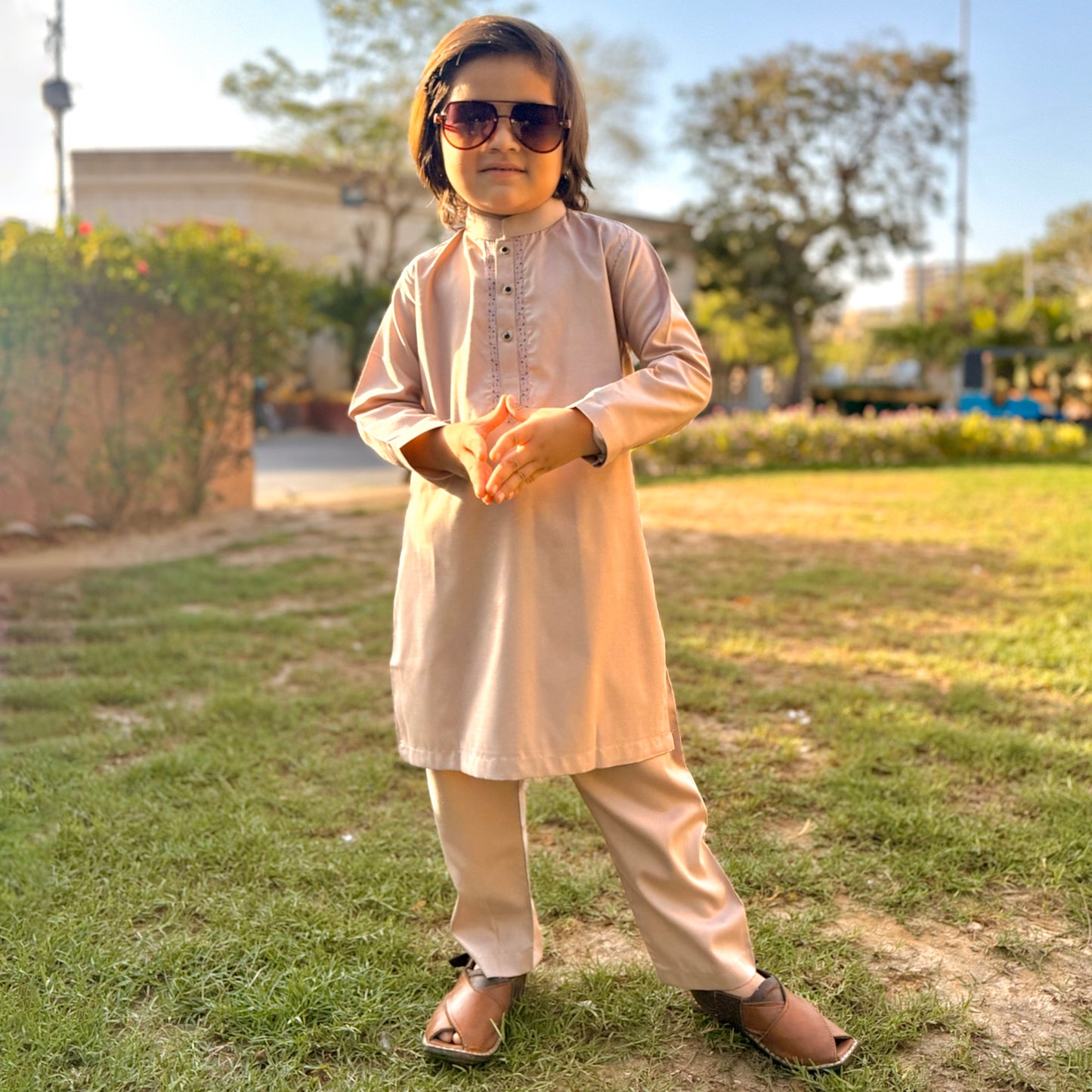 Light Pink Kids Shalwar Kameez