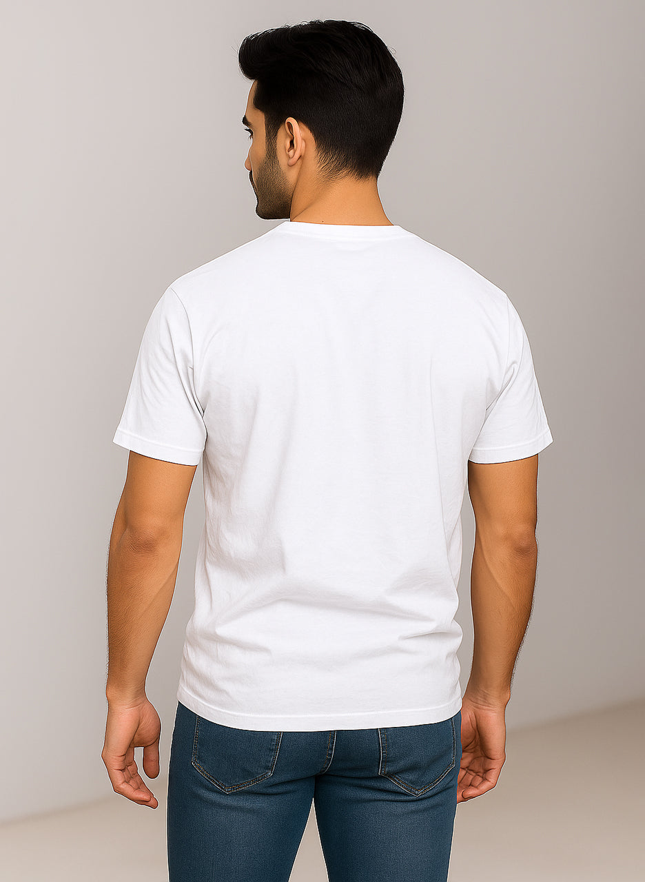 White Plain Round Neck T Shirt – Men’s Premium Tee