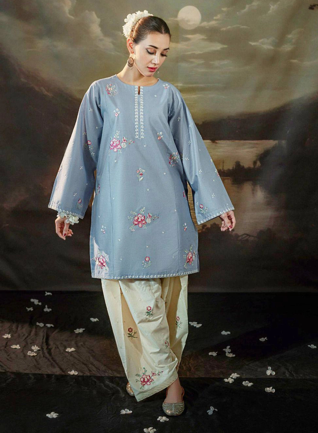Sahar Sky – 2PC Embroidered