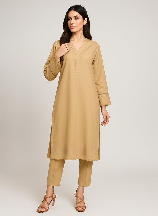 Sand Brown Pakistani Women’s Co-Ord Set
