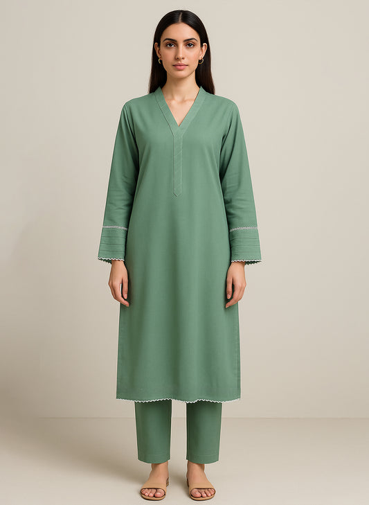 Slate Green Pakistani Women’s Co-Ord Set