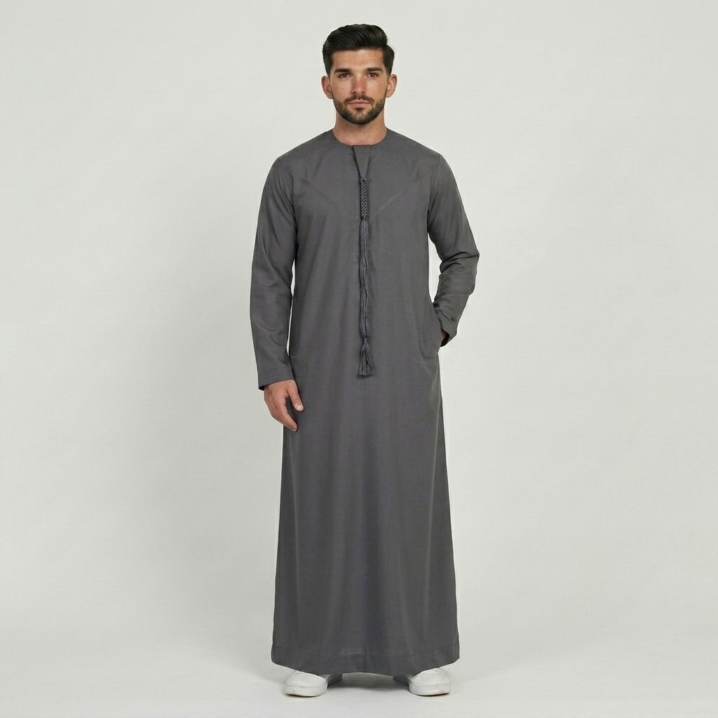Slate Grey Men's Emirati Thobe