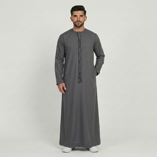 Slate Grey Men's Emirati Thobe