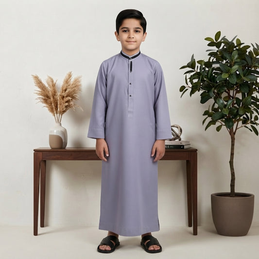 Smoke Grey Boys Jubba Thobe