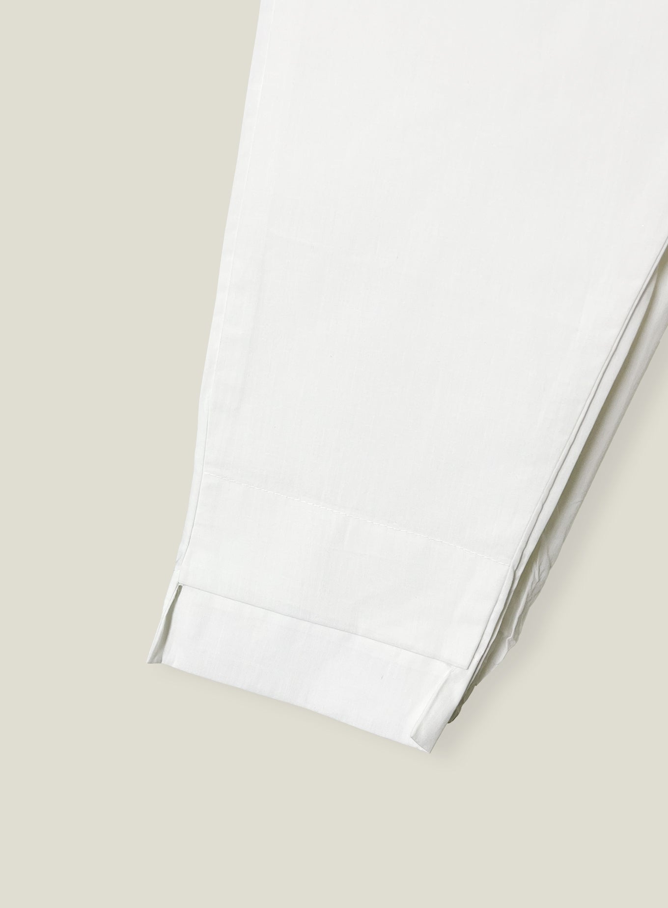 White Asymmetrical Hem Trouser – Short Front Long Back