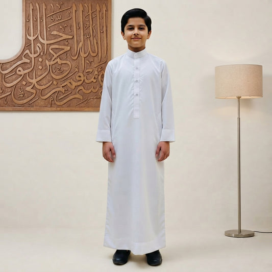 White Kids Saudi Thobe