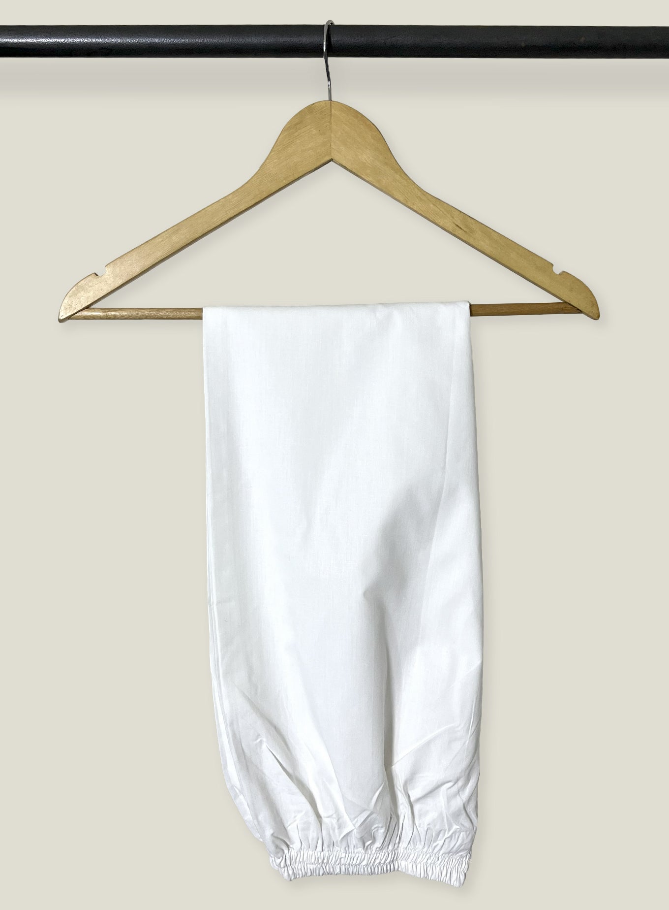 White Pleated Trouser with Lace Finish
