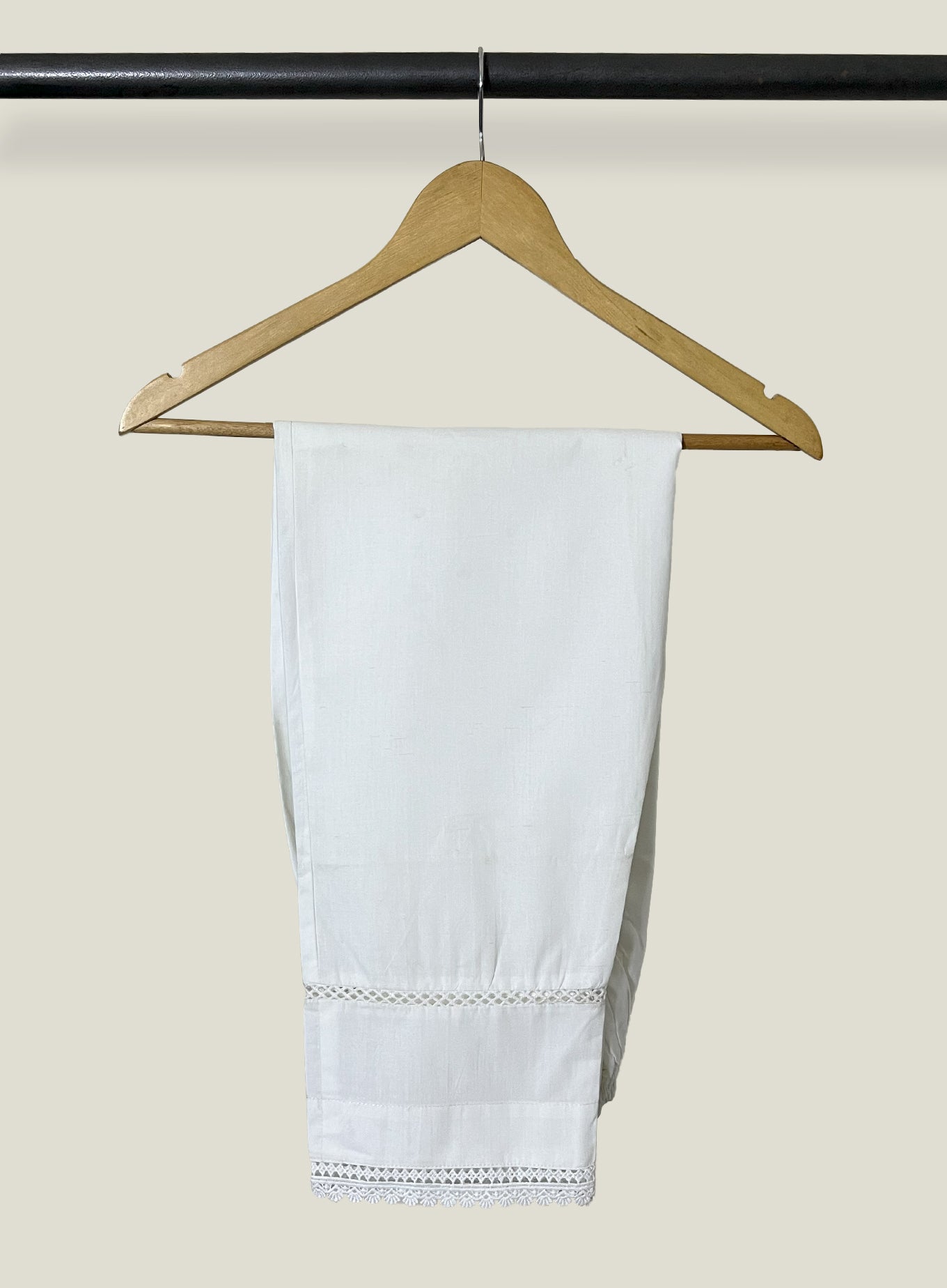 White Trouser with Dual Lace