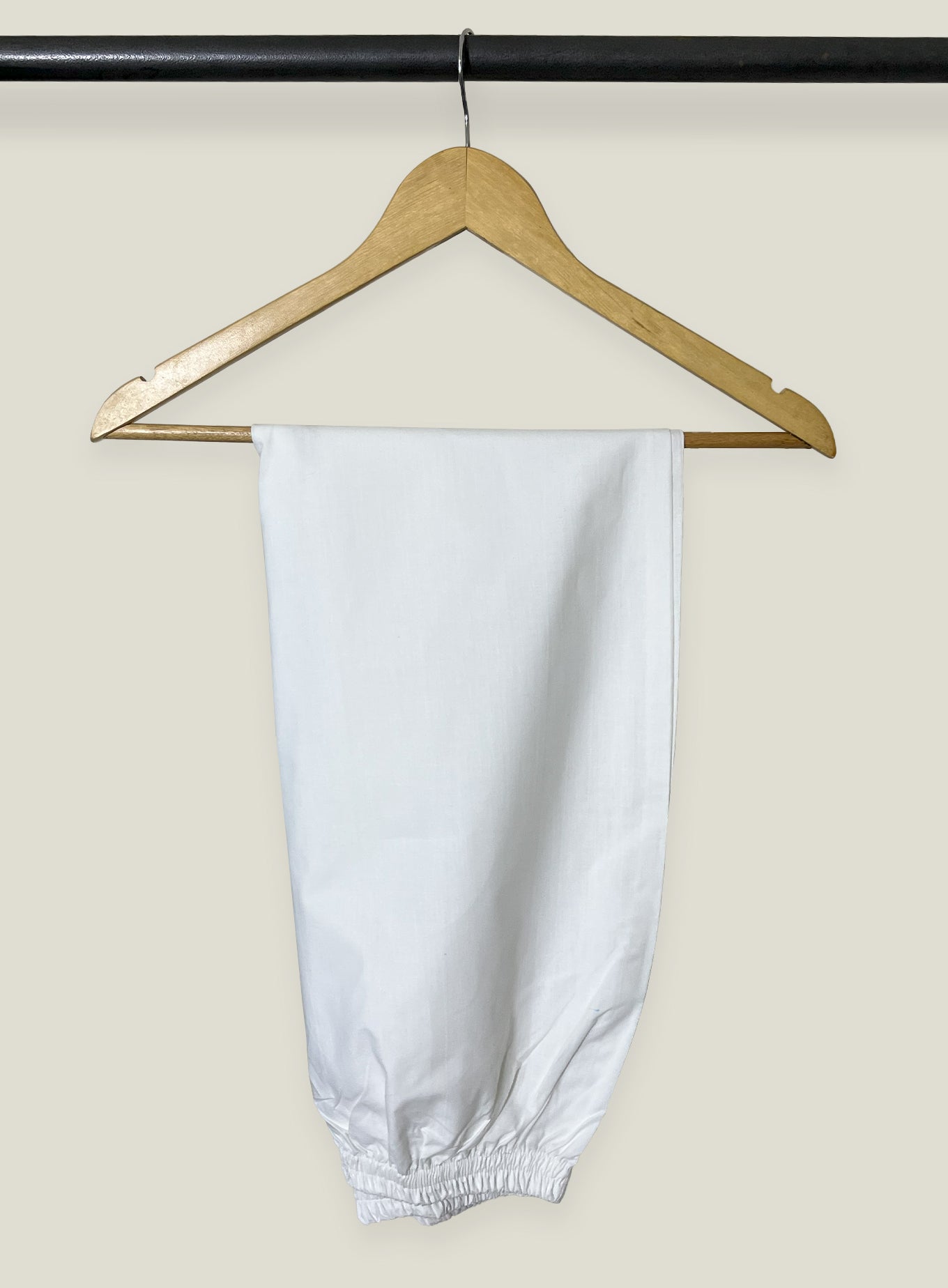 White Pleated Trouser with Lace Trim
