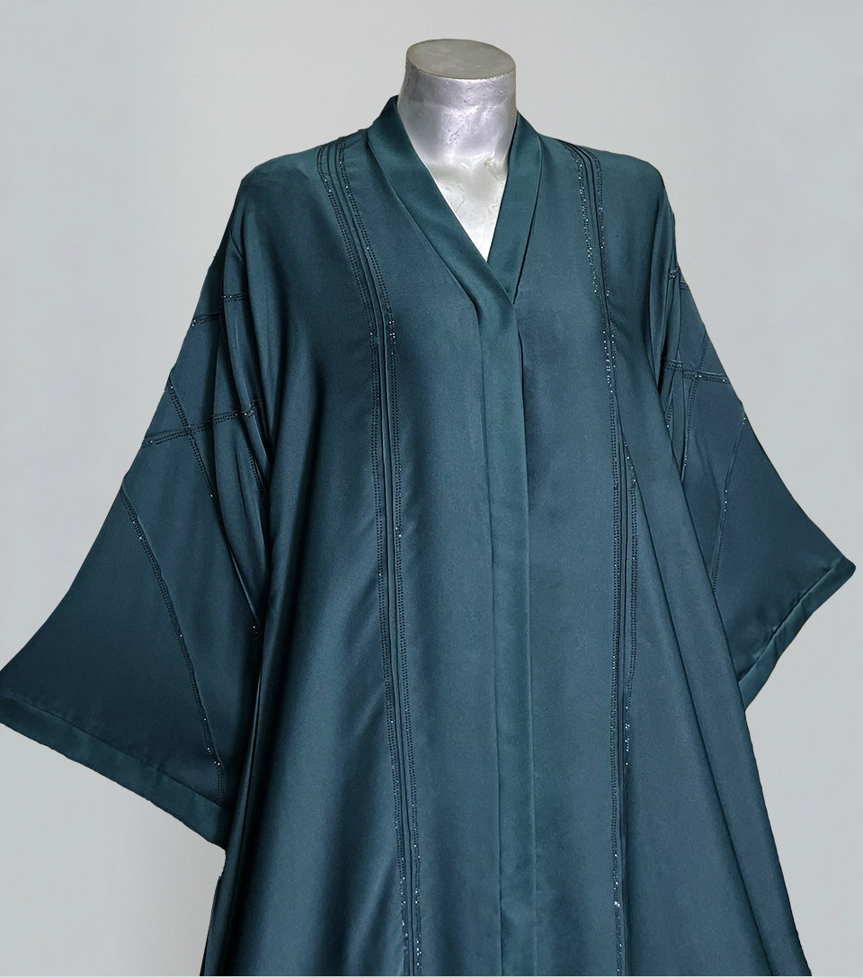 Elegant Zink Color Fancy Abaya