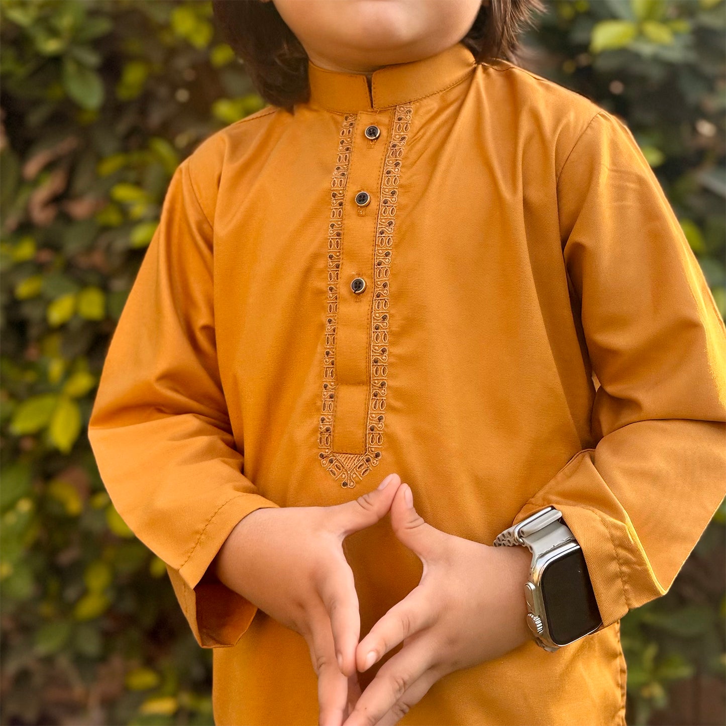Kids Mustard Shalwar Kameez