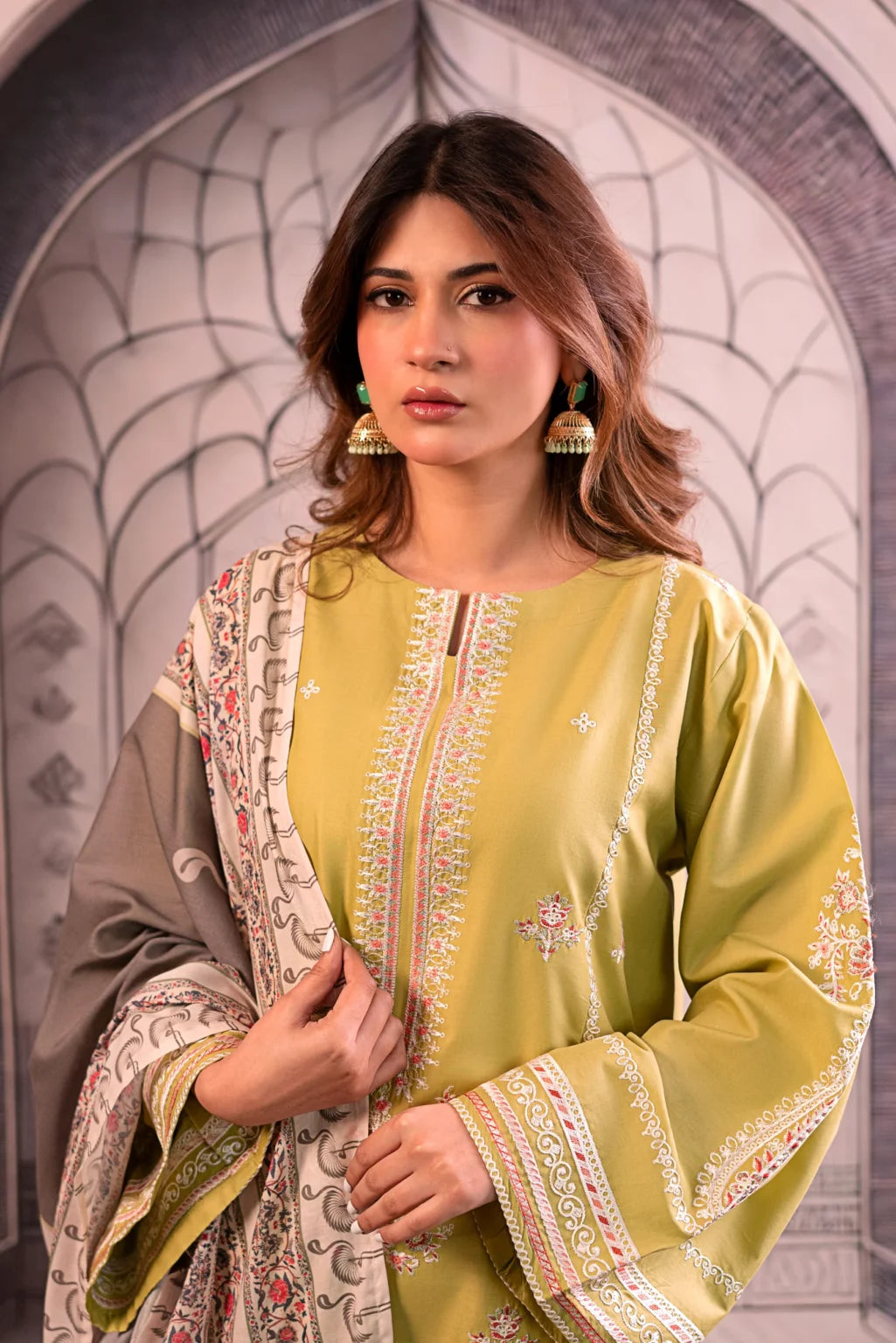 Zoya Saffron – 3PC Embroidered