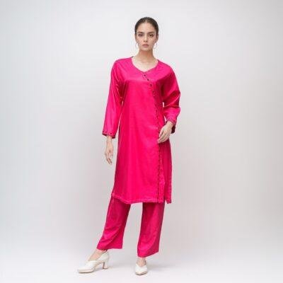 co-ord set pink kurti design