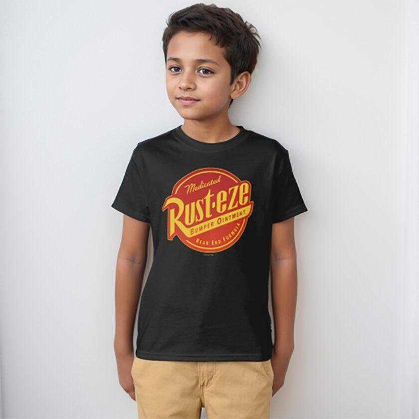 Black printed t-shirt for boys