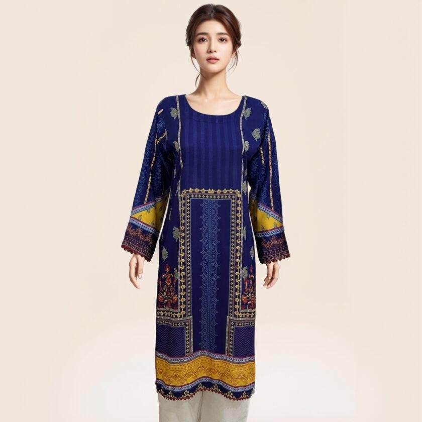 Dark Indigo Pakistani linen kurti