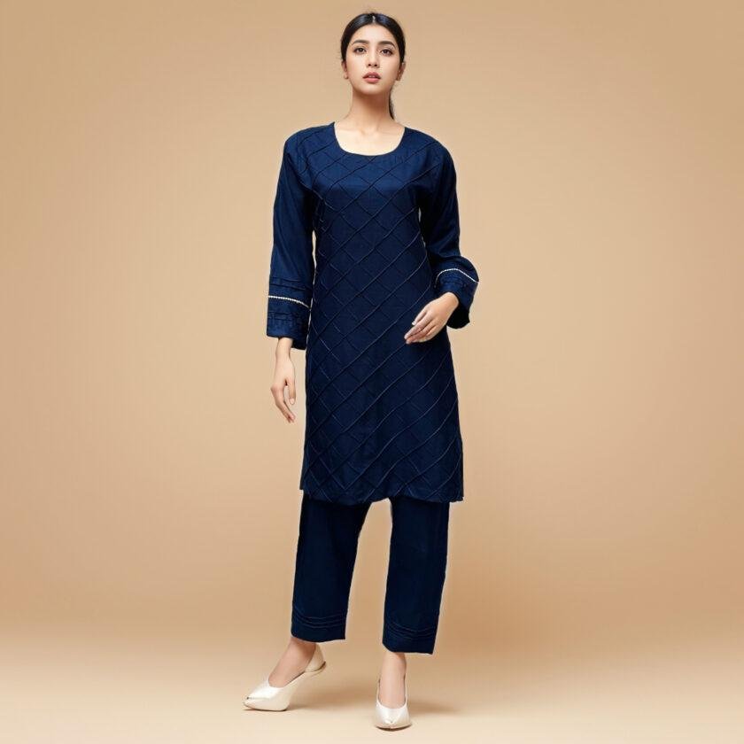 dark blue colour kurti design