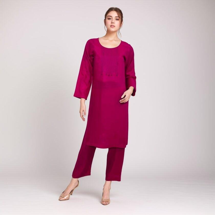 Violet Red red colour kurti