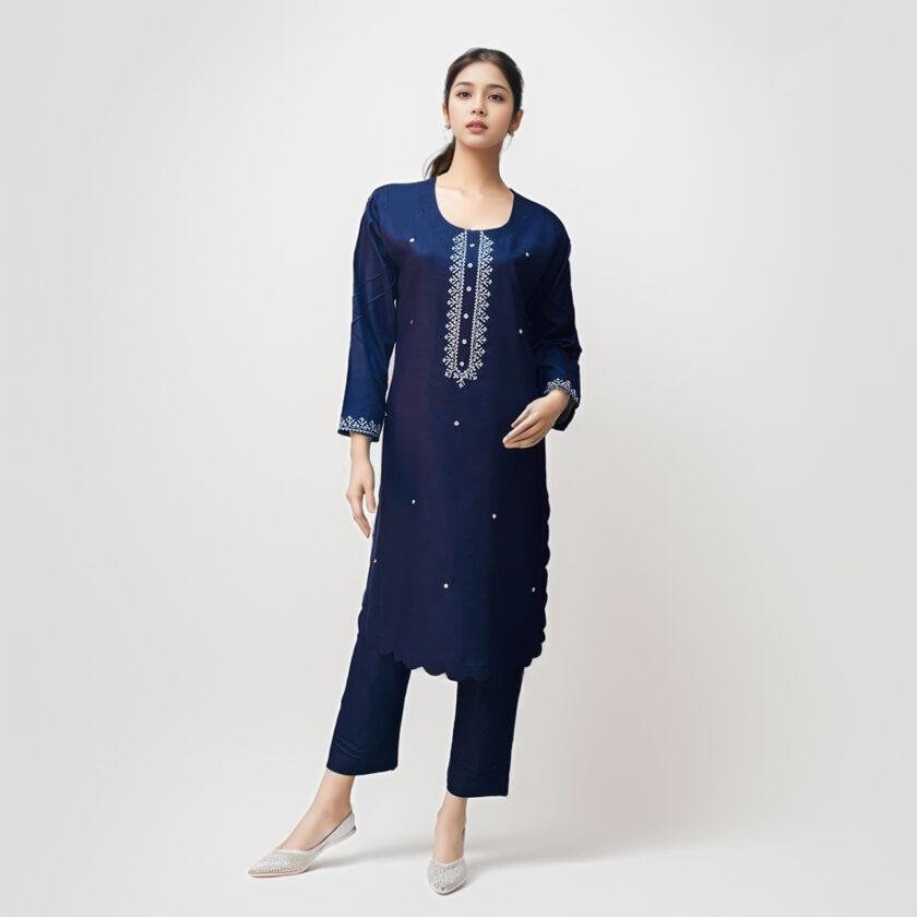 navy blue colour kurti