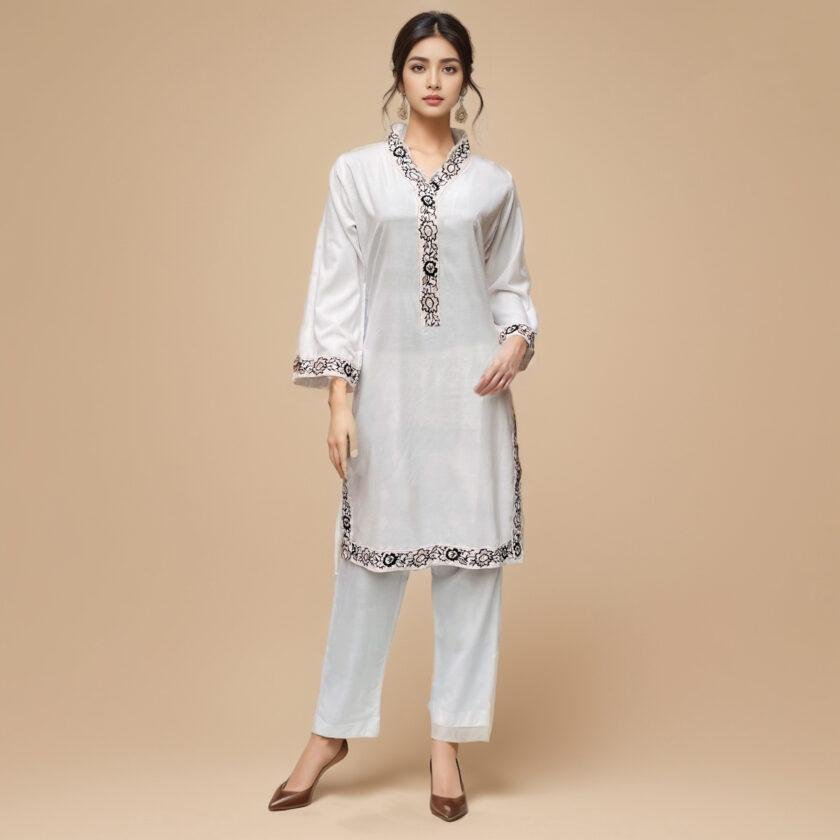 white colour kurti design