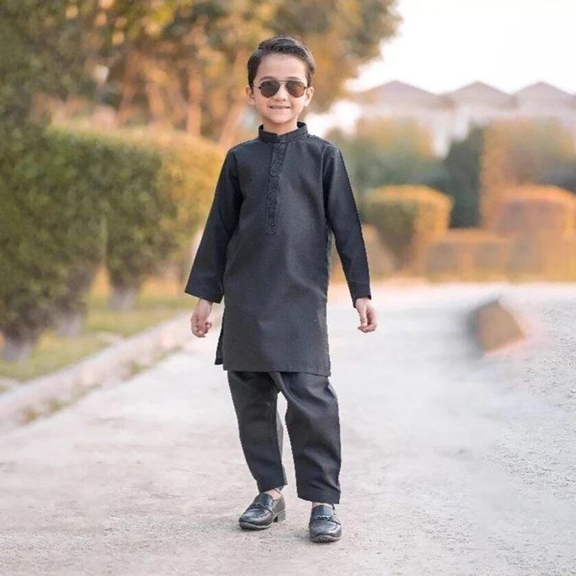 Shuttle Grey Boys shalwar kameez